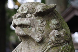 左の狛犬は吽